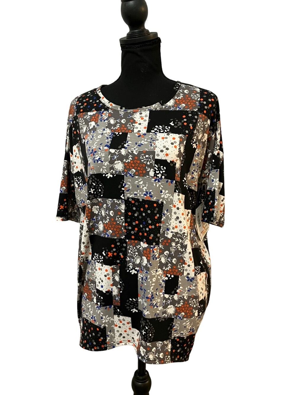 LuLaRoe Short Sleeve IMA Tunic Patchwork Floral Top NWT XS